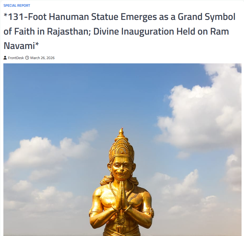 131-foot Hanuman statue inauguration